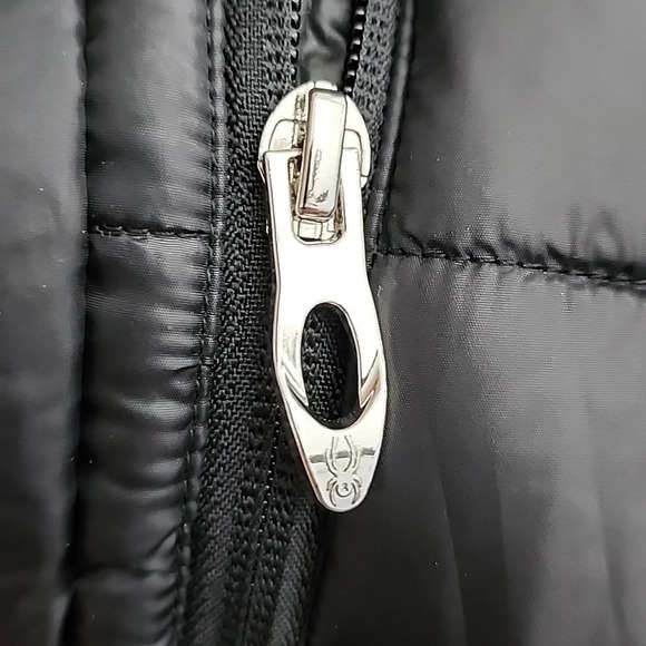 Spyder Women's Black Yara Faux Fur Lined Puffer Hooded Winter  Jacket Size Large - Picture 12 of 16